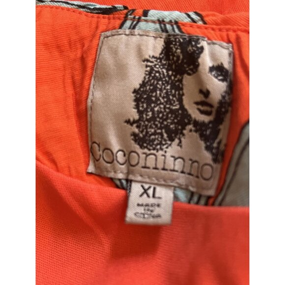 Flirty Tropical Off One Shoulder Jumpsuit Womens XL Coconinno Wide Leg - Picture 12 of 15